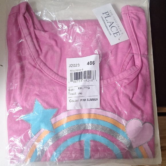The Children's Place Pink Tee with Rainbow and Star - Picture 1 of 1